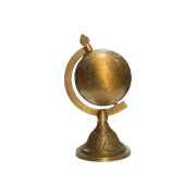 Handmade Brass Arabic Globe, Arabic Writing Globe Decor, Middle Eastern Style Brass Globe, Traditional Arabic World Globe.