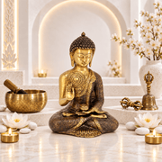Tibetan brass Gautama Buddha statue UAE, Tibetan Siddhartha Gautama idol for home decoration Sharjah, Tibetan brass Shakyamuni Buddha sculpture Dubai, stylish Lord Buddha figurine Abu Dhabi, 