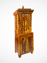 Wooden pooja mandir with shelves
Solid wood prayer temple UAE