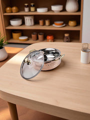 Copper hammered handi UAE
Handcrafted copper pot Dubai
Stainless steel lined copper pot