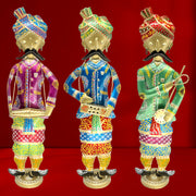 Musician Set Of 3 Statue
Iron Decorative Painted Musician Men Figure/
Elegant Iron Metal Musician Set