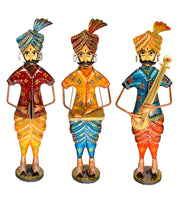 Rajasthani musician decor set
Iron metal musician showpiece set
Handcrafted Indian musician statue