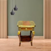  Solid Wood Side Table with Drawer
* Rectangular Side Table with Storage
* Brass Fitted Wooden Side Table
* Mango Wood Side Table with Brass Work