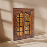 Vintage hand carved wooden wall panel UAE, Heritage wooden décor Dubai, Antique wooden wall art UAE, 