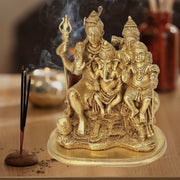 Brass Shiva family idol /
Brass Shiva family /
Antique brass Shiva parviti family for home decor /
Brass Shiv parivar for wedding gift /
Lord shiva family / 