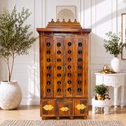Handcrafted wooden mandir with doors,
Indian prayer mandir for home Sharjah,
Sheesham wood pooja mandir wholesale Dubai,Wooden temple for home Jodhpur artisans,Solid wood pooja mandir with storage,