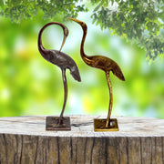 Gold Antique Crane Pair
Hand Made Crane Pair
Crane Pair For Home Decor
Souvenir Gift Crane Pair
Solid Brass Crane Sculpture
Set Of Two Crane Ornaments