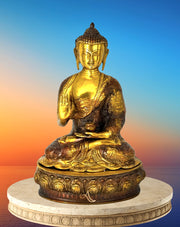 Handcrafted brass Buddha statue 
Antique finish brass Buddha statue
Indian handmade brass Buddha statue 
Luxury Buddha statue 