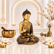 Tibetan spiritual Meditating Buddha statue Ras Al Khaimah, premium metal Dhyana Buddha statue, Tibetan Buddhist Blessing Buddha idol Fujairah, Tibetan Abhaya Mudra Buddha sculpture Umm Al Quwain, 