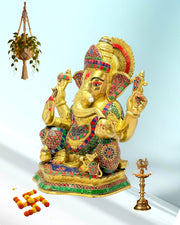 Brass Ganesha Idol for Gift
Brass Ganesha Idol for Office
Yellow Antique Brass Ganesha Statue
Ganesha Stone Work Brass Idol
Indian Handcrafted Brass Ganesha Figurine