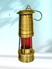 Vintage Mining Lantern with Glass
Brass Lamp with Antique Gold Finish