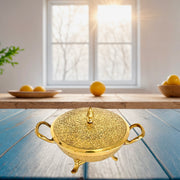 Brass Snack Pot with Handle
Handcrafted Brass Dry Fruit Bowl
Brass Bowl for Nuts and Biscuits
Indian Brass Tableware Dish
Round Base Brass Fruit Bowl
