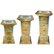 Blue rusted finish Wooden Pillar Table
 Solid Wood Pillar Table with Drawer
 Mango Wood Pillar Table UAE
 Antique Pillar Table with Storage
 Wooden Side Table with Drawer UAE
 Traditional Indian Pillar Table