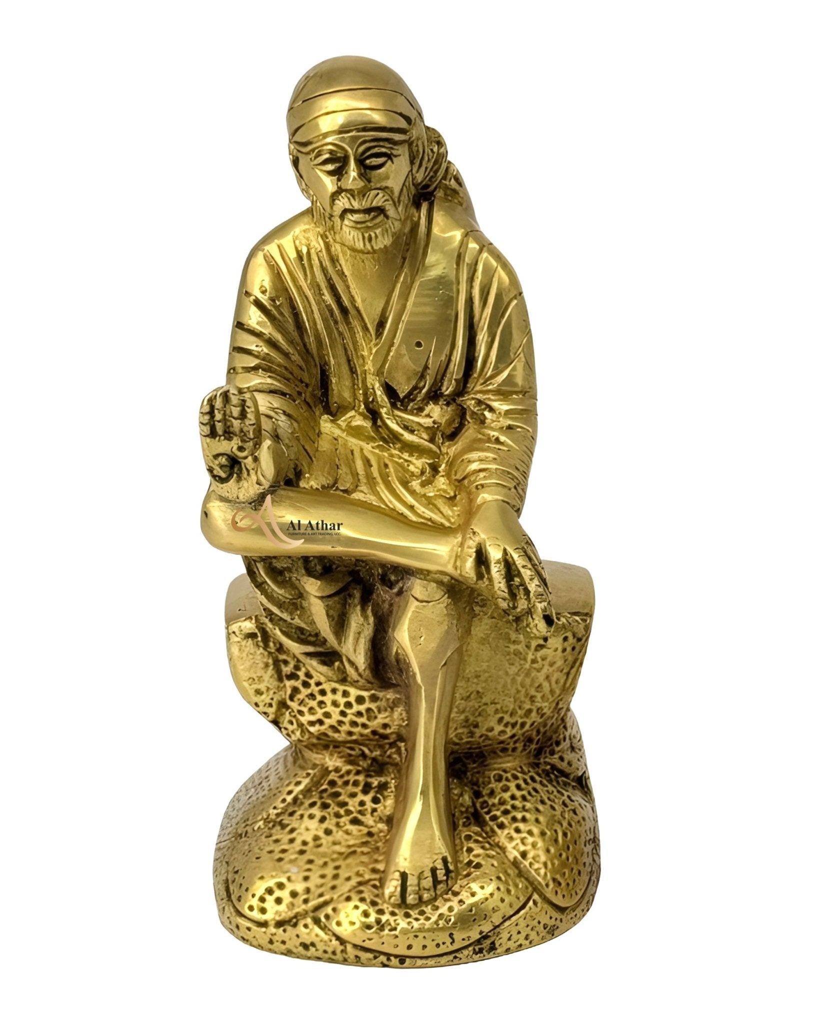 Buy Brass Sai Baba Idol Online in UAE | Handcrafted Antique Yellow ...