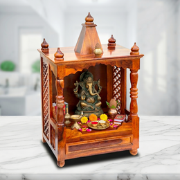 Natural Finish Wood Mandir,Home Temple With Drawers,sheesham wood mandir, prayer unit decorative mandir, designer mandir, devara mandir, free standing mandir, furniture mandir, god mandir, goddess mandir, 