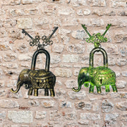 Brass elephant padlock
Antique elephant lock
Vintage brass lock
Elephant padlock with keys
Brass lock India-made
Patina finish lock
Handmade elephant lock
Decorative brass padlock