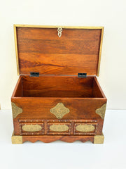 Handcrafted wooden chest UAE
Wooden jewelry storage box
Decorative wooden trunk Dubai
Mango wood decorative chest