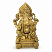 Antique Brass Ganesha for Home Decor, Handcrafted Ganesha Statue Middle East, Vastu Ganesha Idol in Brass, Indian God Statue Online UAE,