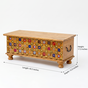 Antique Design Wooden Box,Mango Wood Trunk Box Dubai,Decorative Wooden Storage Chest,Wooden Trunk Box for Home Decor,Traditional Wooden Storage Box UAE,