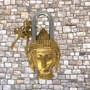 Spiritual antique Buddha lock for temple or home use
Brass Buddha lock with black-yellow rusted detailing
Collectible vintage lock with Buddha design and rustic charm
Traditional Indian Buddha lock with authentic patina look