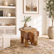 Wooden Elephant Table With Hand Painted,Wooden Elephant Table For Living Room,Wooden Elephant Table,Wooden Elephant Stool,Wooden Elephant Side Table With Hand Made
