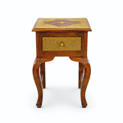 Solid Wood Table for Living Room,Wooden Accent Table with Brass,Sheesham Wood Antique Table,Traditional Indian side table Furniture UAE,Handmade Wooden Table with Brass,
