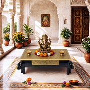 Decorative wooden pooja chowki Qatar,
Premium wooden chowki for Idols Bahrain,
Indian style wooden pooja table UAE,
Solid wood Idol display table Mmddle East,
Antique finish wooden pooja stand online,
Ethnic wooden table for home mandir,