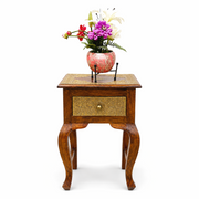Solid mango wood display table,Brass fitted hand made coffee table,Squire hand made accent table UAE,Solid wood side table Dubai,