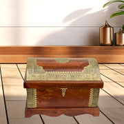 Brass fitted wooden chest
Hand carved wooden chest
Solid wood storage trunk
Sheesham wood storage chest
Mango wood storage box