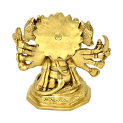 Solid Brass Hanuman Figurine, Pure Brass Panchmukhi Hanuman, Sitting Panchmukhi Hanuman Sculpture,