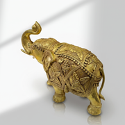 brass elephant, elephant decor, antique elephant, brass elephant figurine, Elephant brass decor UAE, elephant statue, vintage elephant, brass elephant artwork, brass elephant idol, 