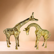 Brass Giraffe Figurine 
Embossed Brass Giraffe Decor
 Gold Antique Finish Giraffe Statue Handmade Brass Giraffe India Handcrafted Giraffe Sculpture 