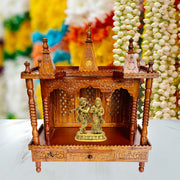 Wooden home temple
Sheesham pooja mandir
Handmade wooden temple
Indian home mandir
Wooden prayer altar
Carved pooja mandir
Compact wooden mandir