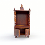 hardwood pooja cabinet, natural wood home mandir, natural wood pooja temple, real wood home temple, real wood pooja mandir, 