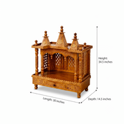 Devotional Temple,Prayer Sanctuary,Crafted temple, wooden mandir cabinet, solid wood home temple shelf,Indian hand made real wood ghar ka mandir UAE,