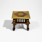 antique style side table, luxury wooden side table, premium mango wood table, hand-carved wooden side table, vintage wooden side table, Indian artisan side table,
