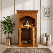 idols wooden temple, bhagwan ghar wooden mandir, hindu worship cabinet, prayer room wooden temple, pooja room wooden mandir, 