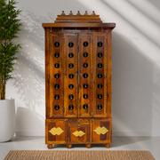 large wooden temple for worship rooms, sheesham mandir with shelves and drawer, solid wood pooja mandir with canopy, wholesale pooja temples Sharjah UAE, 
