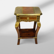 brass ornamented furniture, brass trim furniture, brass metal inlay furniture, handmade brass fitted furniture, handcrafted brass inlay furniture, artisan brass furniture, heritage brass furniture, 