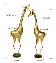 Hand Made Metal Giraffe Pair